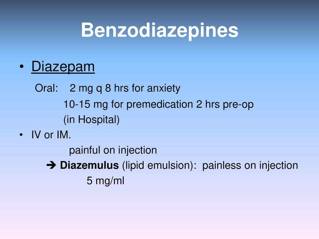 Diazepam Dosage For Dental Anxiety